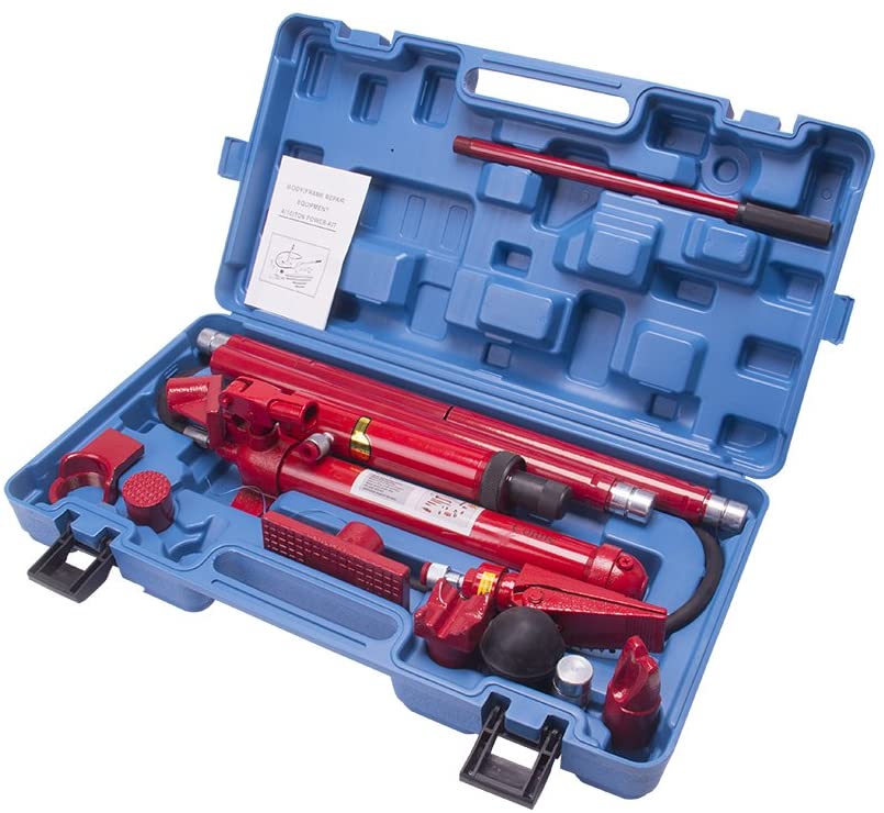 10 Ton Porta Power Hydraulic Jack Repair Kit Auto Shop Air Pump Lift Ram Body Frame Tool Heavy Set